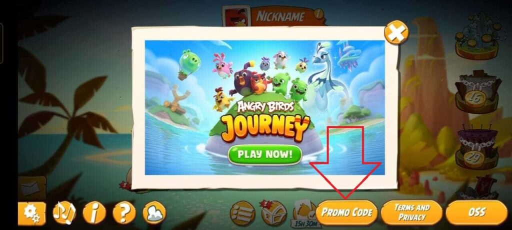 Redeem Angry Birds 2 Promo Codes Step 2
